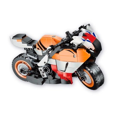 MOTO CONSTRUIBLE NARANJA 284 PCS TRU - 2