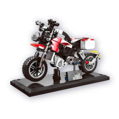 MOTO CONSTRUIBLE ROJA 275 PCS TRU - 1