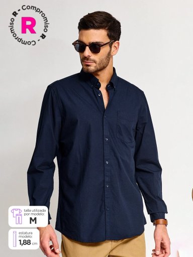 CAMISA HOMBRE REGATTA ALGODÓN MANGA LARGA - 1