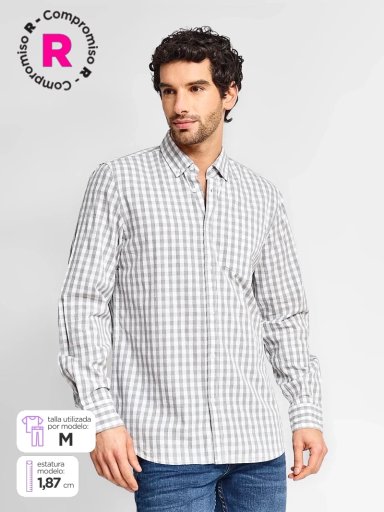 CAMISA HOMBRE REGATTA ALGODÓN MANGA LARGA - 1