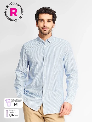 CAMISA HOMBRE REGATTA ALGODÓN MANGA LARGA - 1