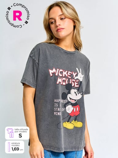 POLERA MUJER INDEX ALGODÓN MANGA CORTA MICKEY - 1