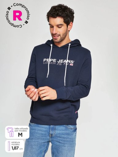 POLERÓN HOMBRE PEPE JEANS ALGODÓN HOODIE CAPUCHA - 1