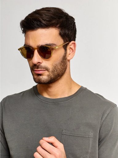 POLERA HOMBRE CACHAREL ALGODÓN CUELLO REDONDO MANGA CORTA BÁSICA LAVADA - 3