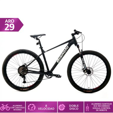 BICICLETA MOUNTAIN BIKE BIANCHI AGGRES ESSA NEGRO TALLA M ARO 29 - 1