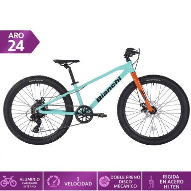 BICICLETA INFANTIL BIANCHI ALLOY ST ARO 24 - 1