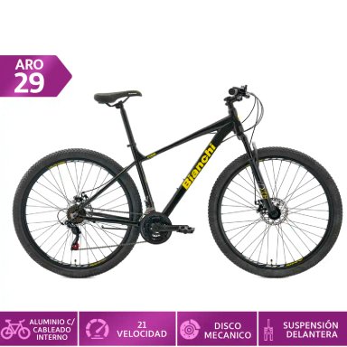 BICICLETA MOUNTAIN BIKE BIANCHI TOURING NEGRO TALLA M ARO 29 SX - 1