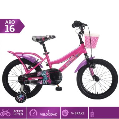 BICICLETA INFANTIL BIANCHI MONSTER HIGH ARO 16 - 1