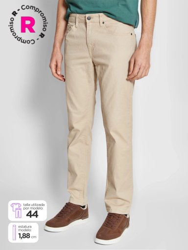JEANS HOMBRE ROBERT LEWIS ALGODÓN BÁSICO - 1