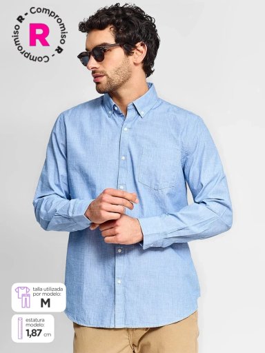 CAMISA HOMBRE REGATTA ALGODÓN MANGA LARGA - 1