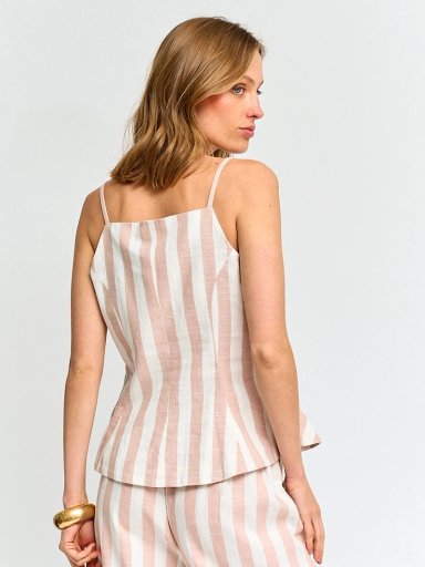 BLUSA MUJER MARQUIS ALGODÓN HALTER LISTADO - 2