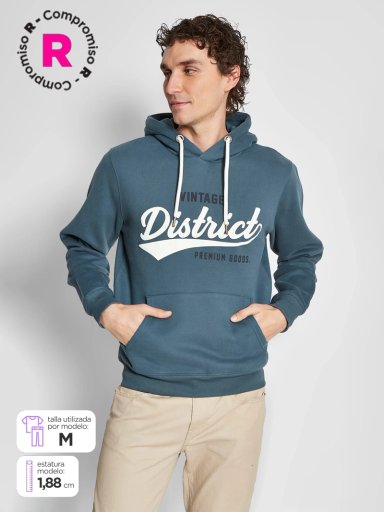 POLERÓN HOMBRE ROBERT LEWIS ALGODÓN HOODIE ESTAMPADO - 1