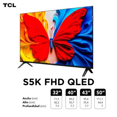 SMART TV TCL QLED FULL HD 50” 50S5K - 10