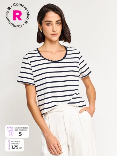 POLERA MUJER CACHAREL ALGODÓN MANGA 3/4 - 1
