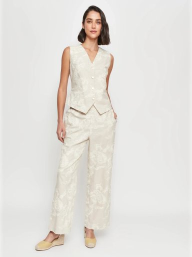 BLAZER MUJER CACHAREL LINO SIN MANGAS - 4