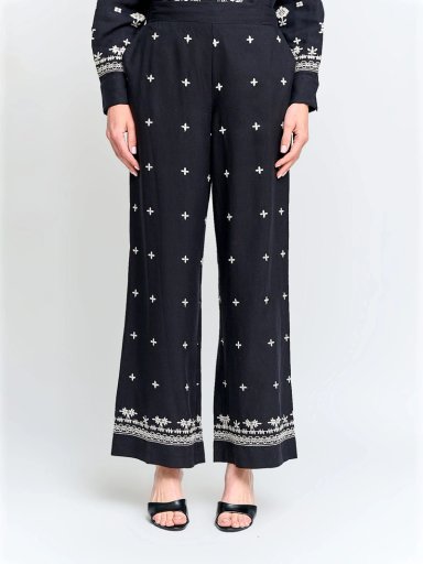 PANTALÓN MUJER CACHAREL FLUIDO BORDADO - 2