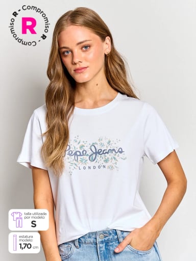 POLERA MUJER PEPE JEANS ALGODÓN PRINT - 1