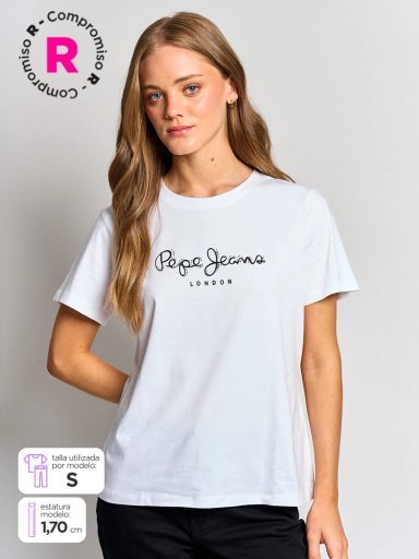 POLERA MUJER PEPE JEANS ALGODÓN BRILLOS - 1