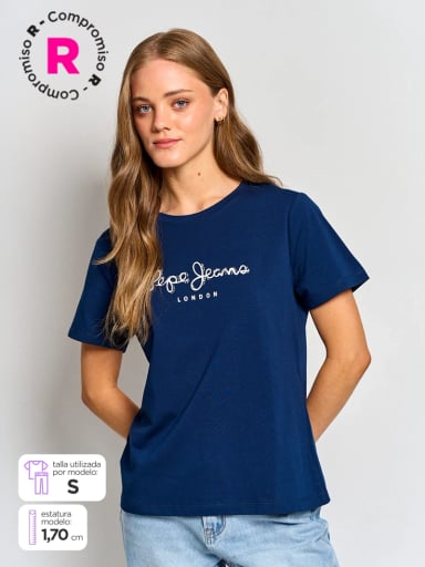 POLERA MUJER PEPE JEANS ALGODÓN BRILLOS - 1