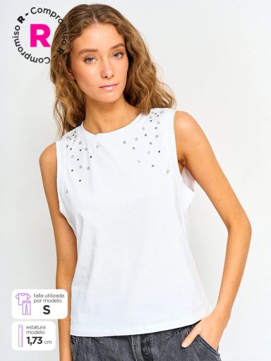 POLERA MUJER PEPE JEANS ALGODÓN APLICACIONES - 1