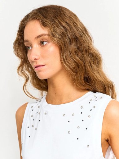 POLERA MUJER PEPE JEANS ALGODÓN APLICACIONES - 3