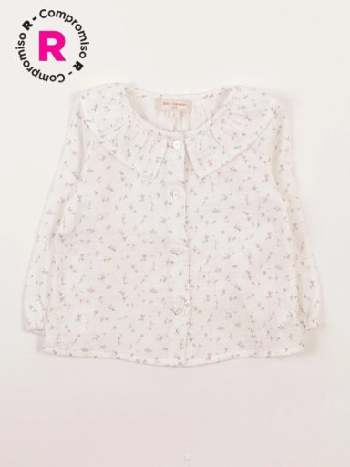 BLUSA MANGA LARGA ALGODÓN NIÑA BABY HARVEST FLORES - 1