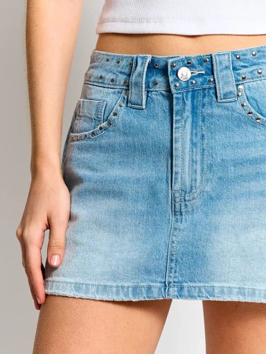 FALDA SHORT MUJER INDEX ALGODÓN TACHAS - 4
