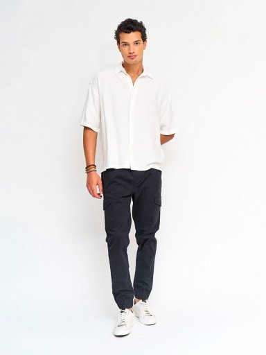 PANTALÓN HOMBRE HALF ALGODÓN JOGGER CARGO - 4