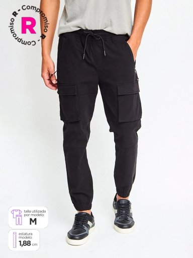 PANTALÓN HOMBRE BARBADOS ALGODÓN JOGGER CARGO - 1
