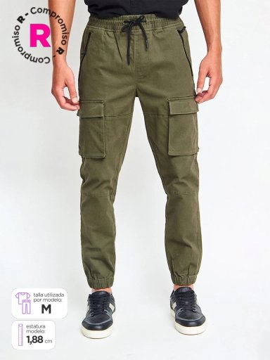 PANTALÓN HOMBRE BARBADOS ALGODÓN JOGGER CARGO - 1