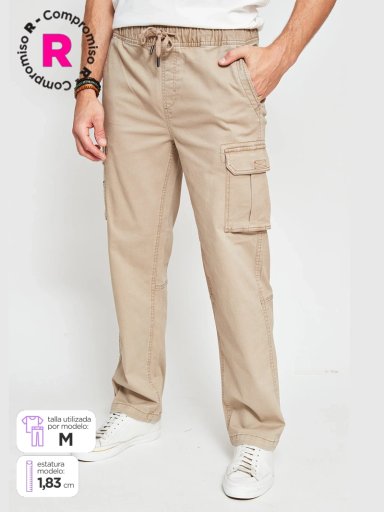 PANTALÓN HOMBRE AEROPOSTALE ALGODÓN JOGGER CARGO - 1