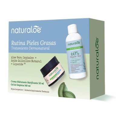 ESTUCHE GEL DE LIMPIEZA + CREMA NATURALOE PIEL MIXTA A GRASA 50 ML + 140 ML - 1