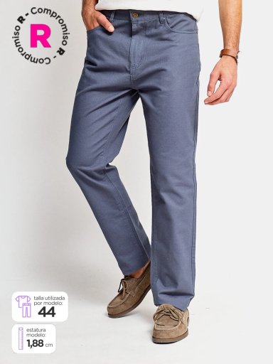 PANTALÓN HOMBRE KENNETH STEVENS ALGODÓN RECTO BOLSILLOS - 1