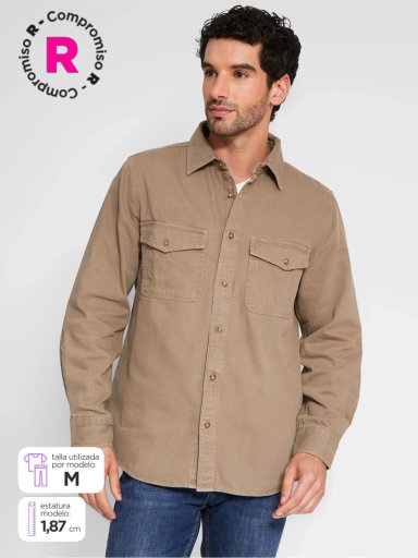 CAMISA HOMBRE REGATTA ALGODÓN MANGA LARGA - 1