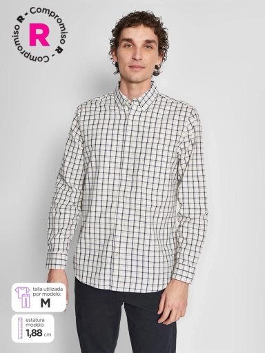 CAMISA HOMBRE KENNETH STEVENS ALGODÓN MANGA LARGA - 1