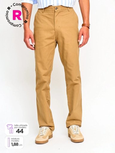 PANTALÓN HOMBRE KENNETH STEVENS ALGODÓN CHINO RECTO - 1