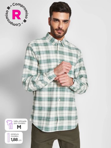 CAMISA HOMBRE KENNETH STEVENS ALGODÓN MANGA LARGA - 1