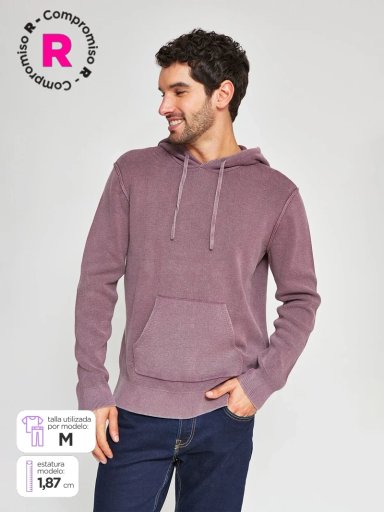 SWEATER HOMBRE BARBADOS ALGODÓN CAPUCHA - 1