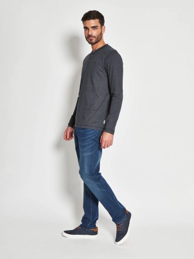 POLERA HOMBRE ROBERT LEWIS ALGODÓN MANGA LARGA BÁSICA - 4
