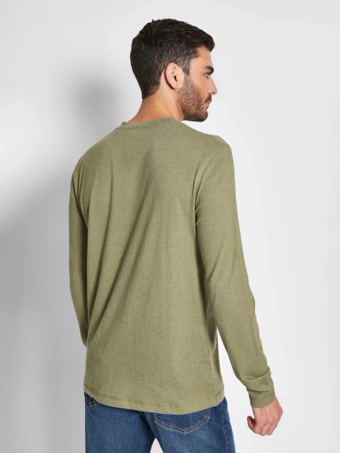 POLERA HOMBRE ROBERT LEWIS ALGODÓN MANGA LARGA BÁSICA - 2