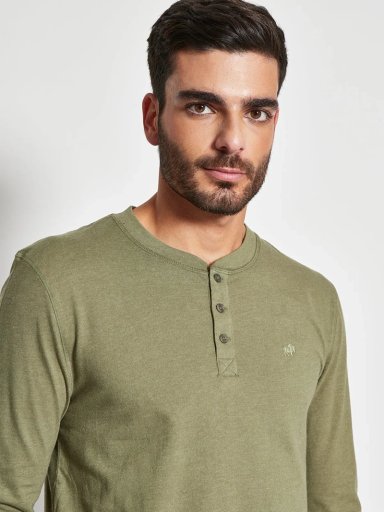 POLERA HOMBRE ROBERT LEWIS ALGODÓN MANGA LARGA BÁSICA - 3