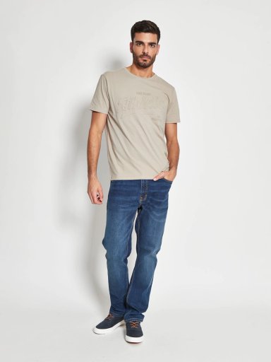 POLERA HOMBRE ROBERT LEWIS ALGODÓN CUELLO REDONDO MANGA CORTA ESTAMPADO - 4
