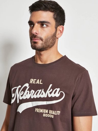 POLERA HOMBRE ROBERT LEWIS ALGODÓN CUELLO REDONDO MANGA CORTA ESTAMPADO - 3