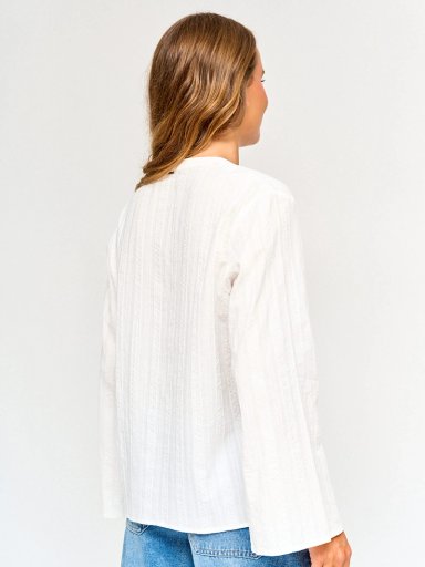 BLUSA MUJER BARBADOS ALGODÓN MANGA LARGA FLUIDA - 2