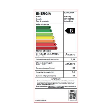 LAVADORA CARGA FRONTAL SAMSUNG BESPOKE AI WF90F25ADSZS 25KG GRAFITO - 12