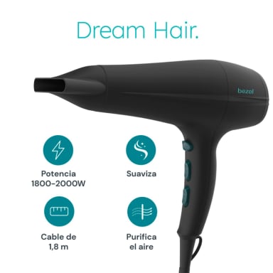 SECADOR DE PELO BEZEL BHR-003 IÓNICO 2200W - 3