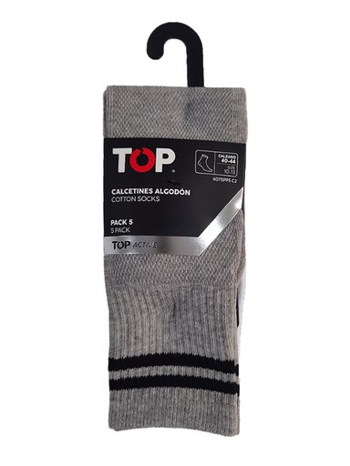 PACK X5 CALCETINES HOMBRE TOP ALGODÓN  - 5