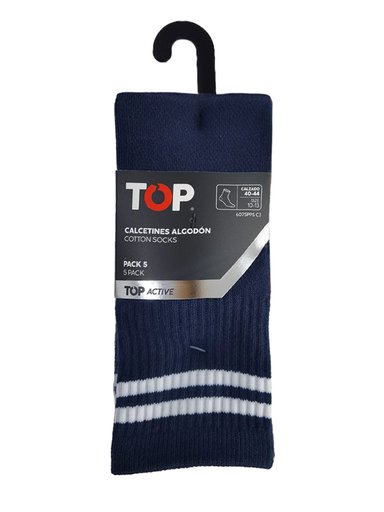 PACK X5 CALCETINES HOMBRE TOP ALGODÓN  - 7