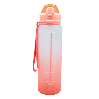 BOTELLA KEEP MEDIDAS RUBBER 1 LITRO CORAL - 1