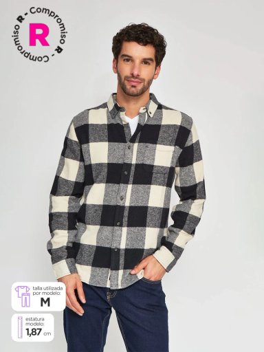CAMISA HOMBRE BARBADOS ALGODÓN MANGA LARGA - 1